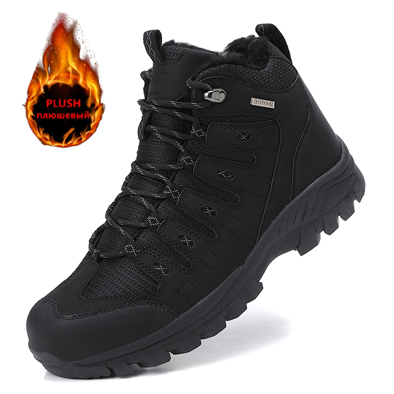 Waterproof Winter Boot - Winter Men's Boots Warm Plush Men's