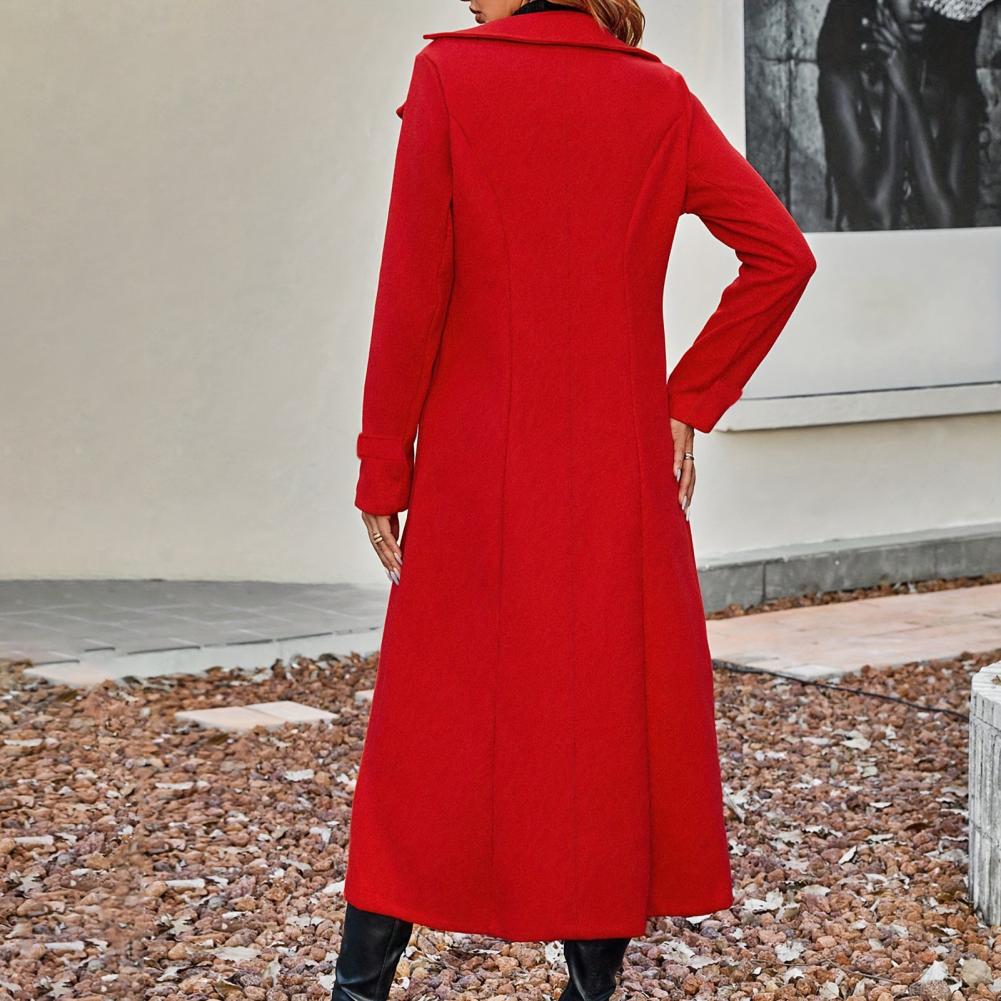 Women's Long Wool Coat Double- – обзор и цена Wool Coat Peacoat