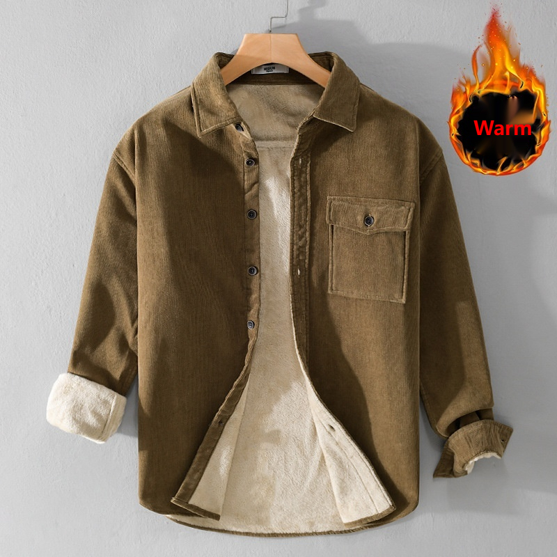 Men's Corduroy Shirt Jacket He – обзор и цена Flannel Shirt Lined