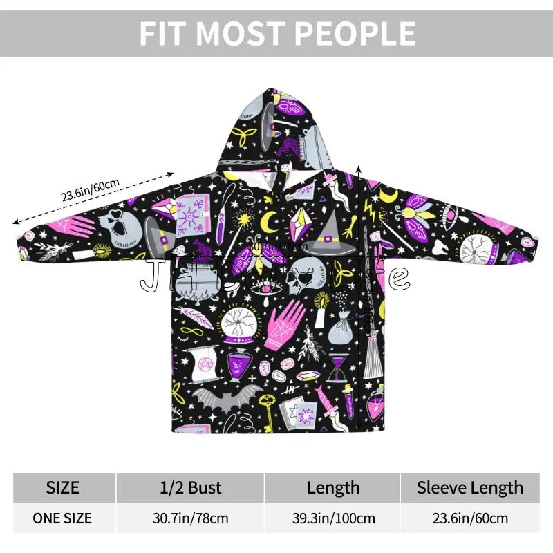 Magic Witchy Goth Oversized Bl – обзор и цена Sherpa Hoodie Fleece