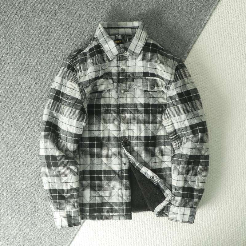 Fall Winter Men's Plaid Flanne – обзор и цена Flannel Shirt Lined