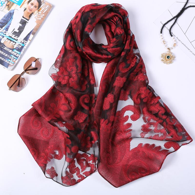 Hot Selling 180*70 Organza Sil – обзор и цена Shawl Wrap Winter