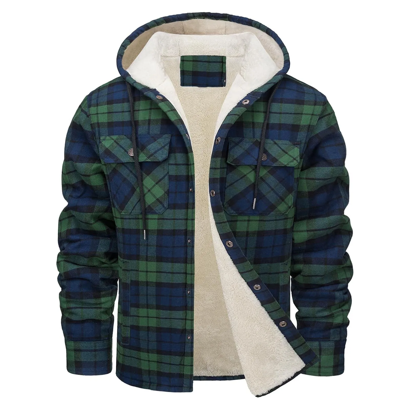 Thick Warm Flannel Hooded Jack – обзор и цена Flannel Shirt Lined