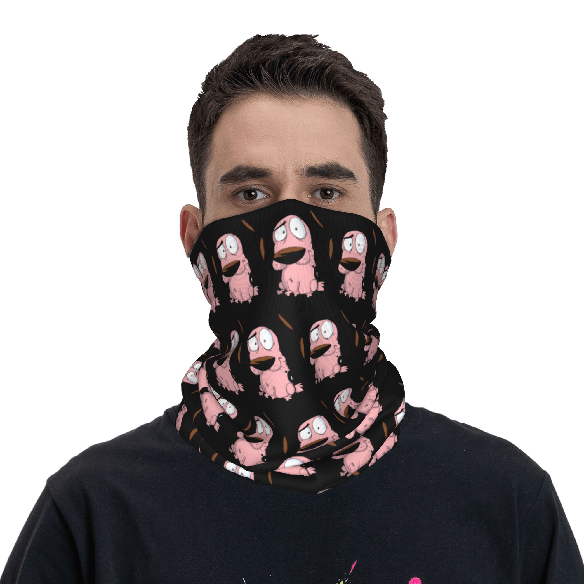 Custom Cartoon Courage Dog Win – обзор и цена Neck Gaiter Fleece