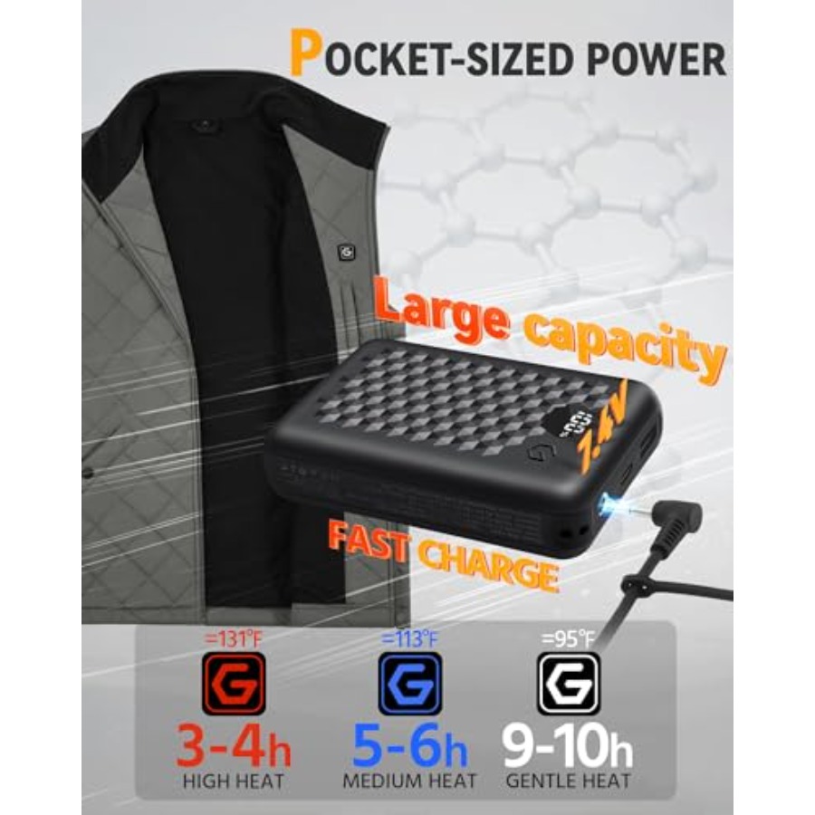 Wulcea Graphene Heated Vest Fo – обзор и цена Heated Vest Battery