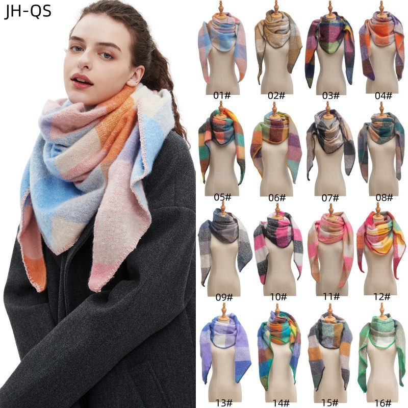 Women's Plaid Scarf Shawl  Sho – обзор и цена Shawl Wrap Winter