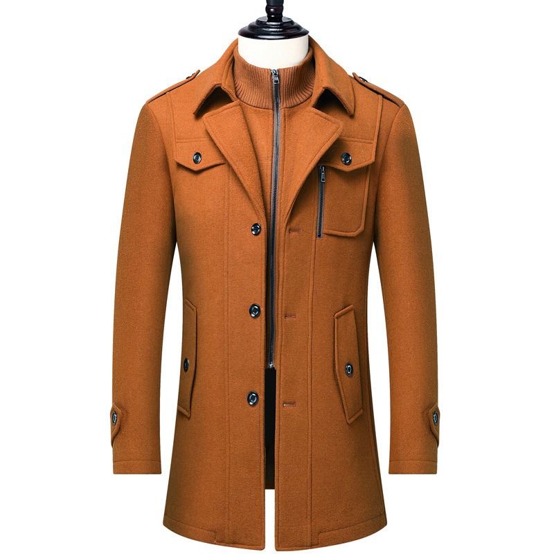 Men's Winter Wool Blend Coat D – обзор и цена Wool Coat Peacoat