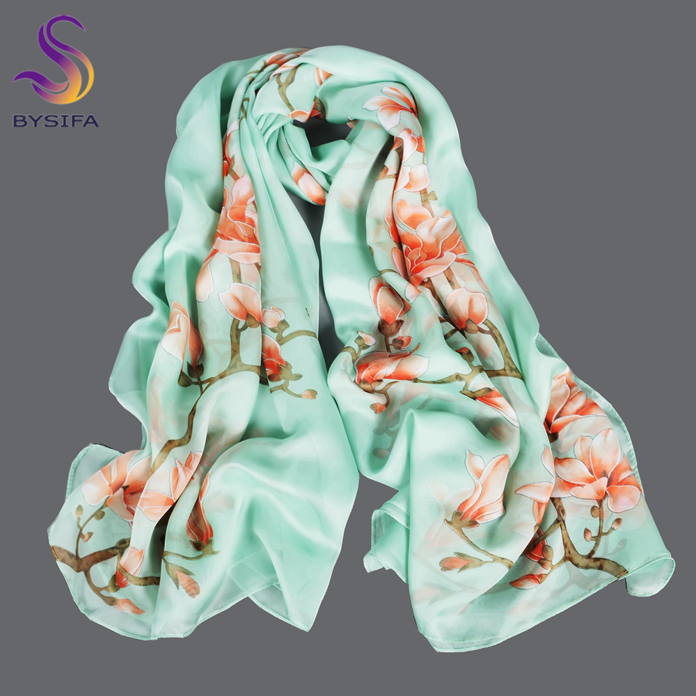 BYSIFA| Light Green Silk Scarf – обзор и цена Shawl Wrap Winter