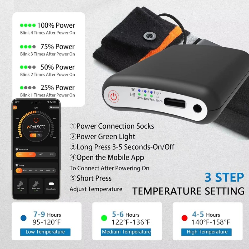For Winter Heated Glove Insole – обзор и цена Heated Vest Battery