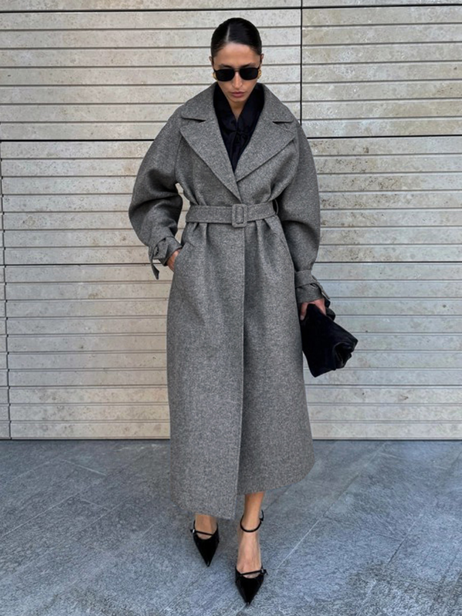 LUCYSHIHATTU Long Imitation wo – обзор и цена Wool Coat Peacoat