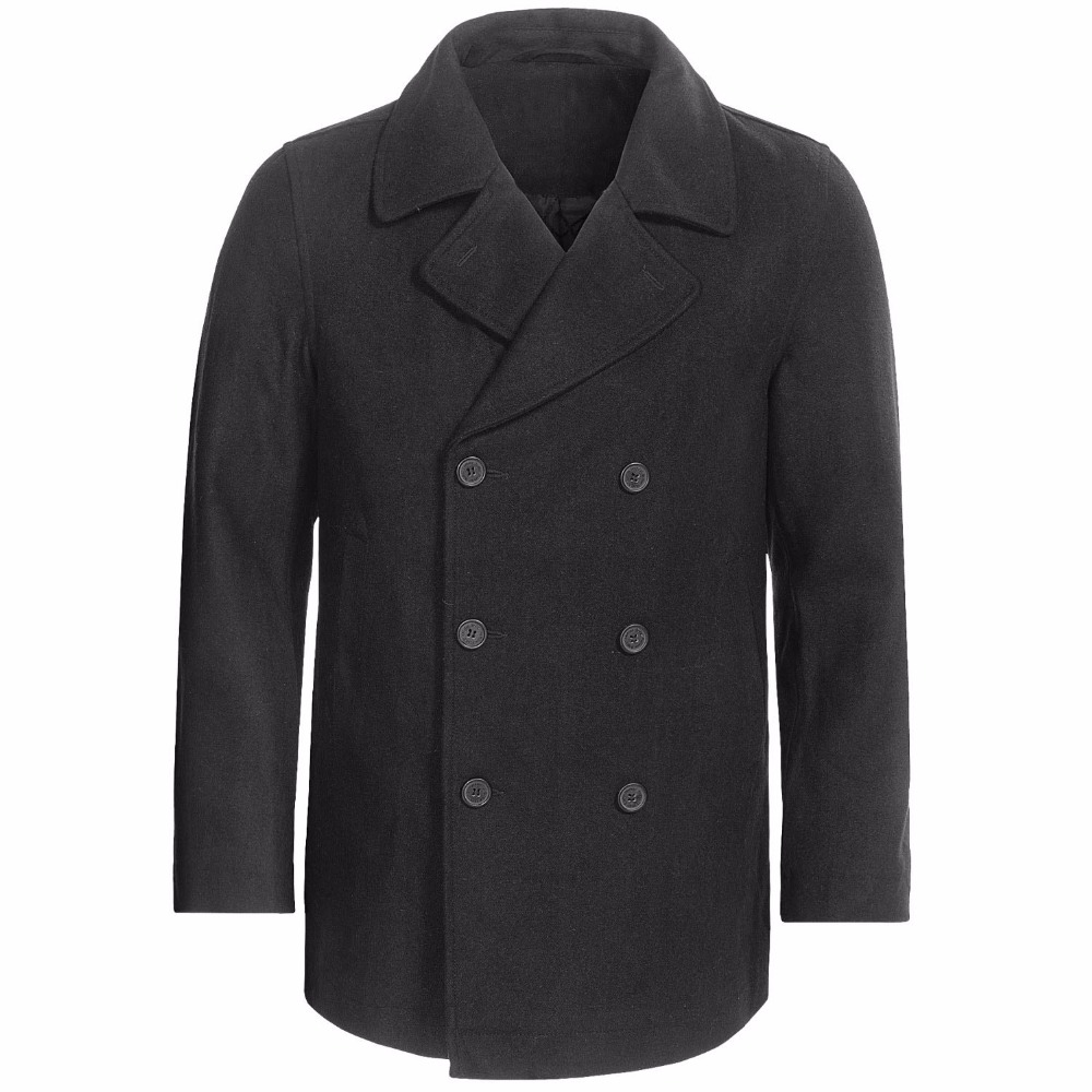 Custom Made Charcoal grey Pea  – обзор и цена Wool Coat Peacoat