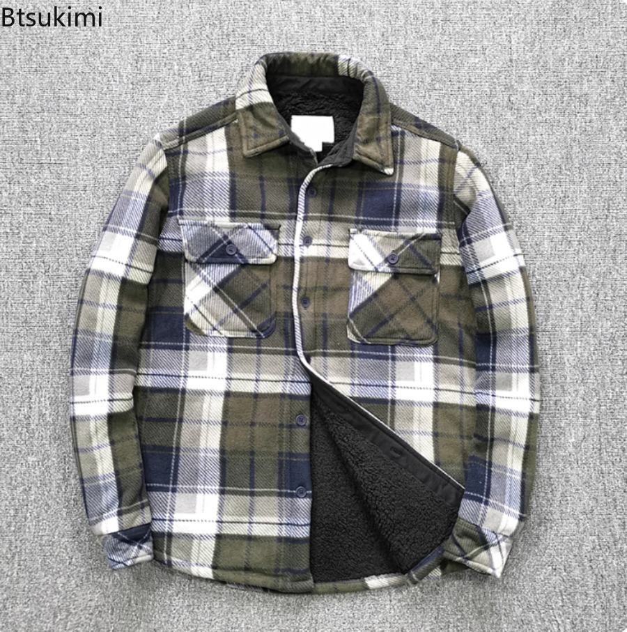 Mens Winter Fleece Linend Warm – обзор и цена Flannel Shirt Lined