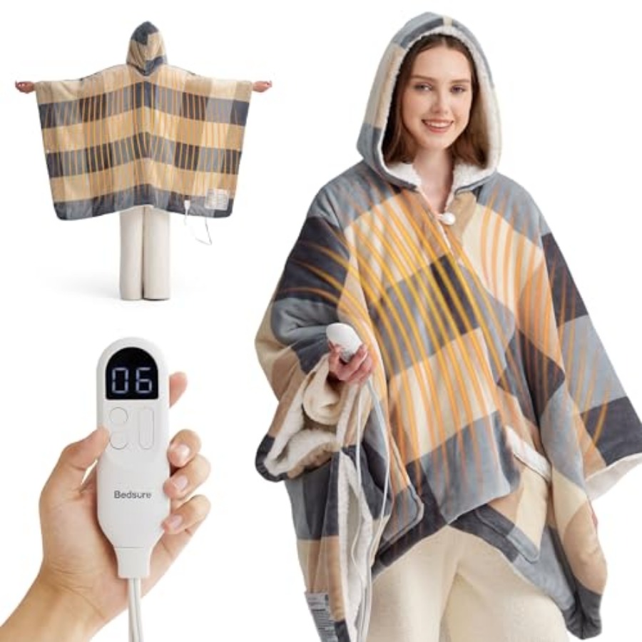 Heated Blanket Wearable Shawl  – обзор и цена Shawl Wrap Winter
