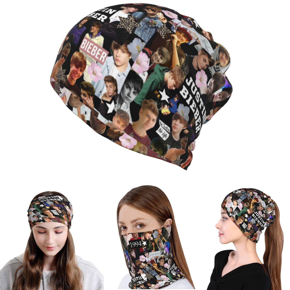Justin Bieber Bandana Neck Cov – обзор и цена Knit Beanie Hat Warm