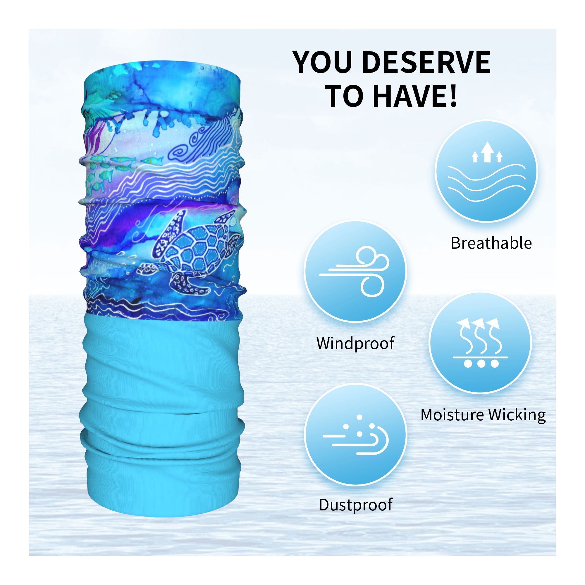 Custom Ocean Turtle Dive Winte – обзор и цена Neck Gaiter Fleece