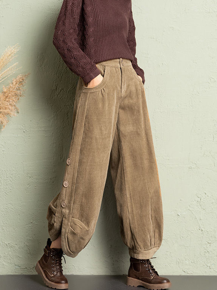 Korean Corduroy Women Pants Fa – обзор и цена Corduroy Pant Warm