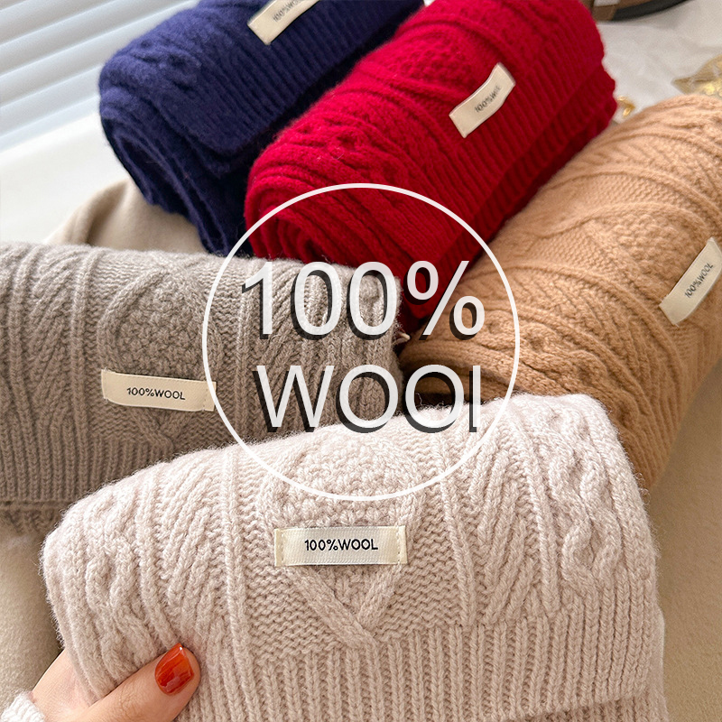 Luxury 100% Wool Scarf Women M – обзор и цена Shawl Wrap Winter