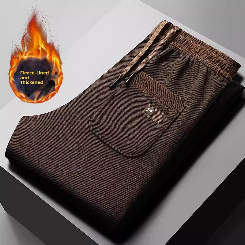 Men's Casual Fleece Lined Thic – обзор и цена Corduroy Pant Warm
