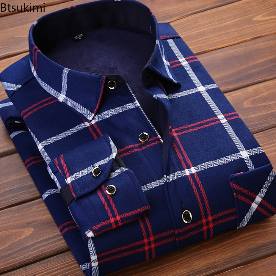 Flannel Men Shirt 2026 Autumn  – обзор и цена Flannel Shirt Lined