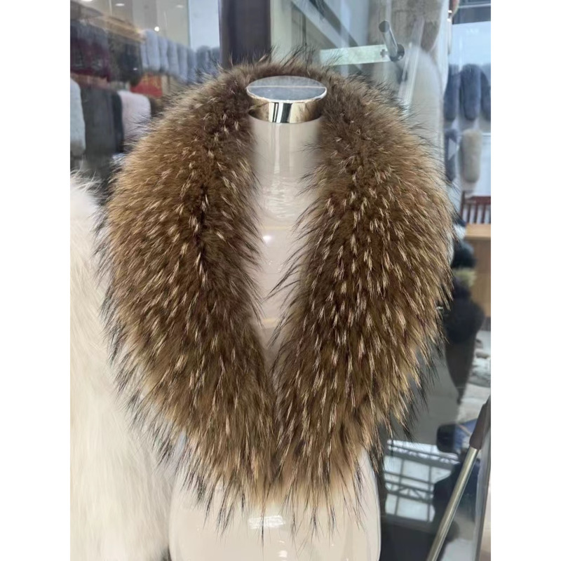 Raccoon Fur Collar Female Wint – обзор и цена Shawl Wrap Winter