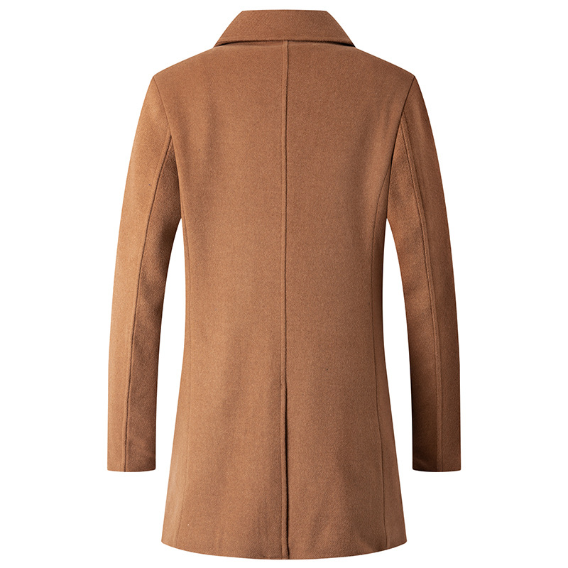 Double Breasted Coat Men Peaco – обзор и цена Wool Coat Peacoat