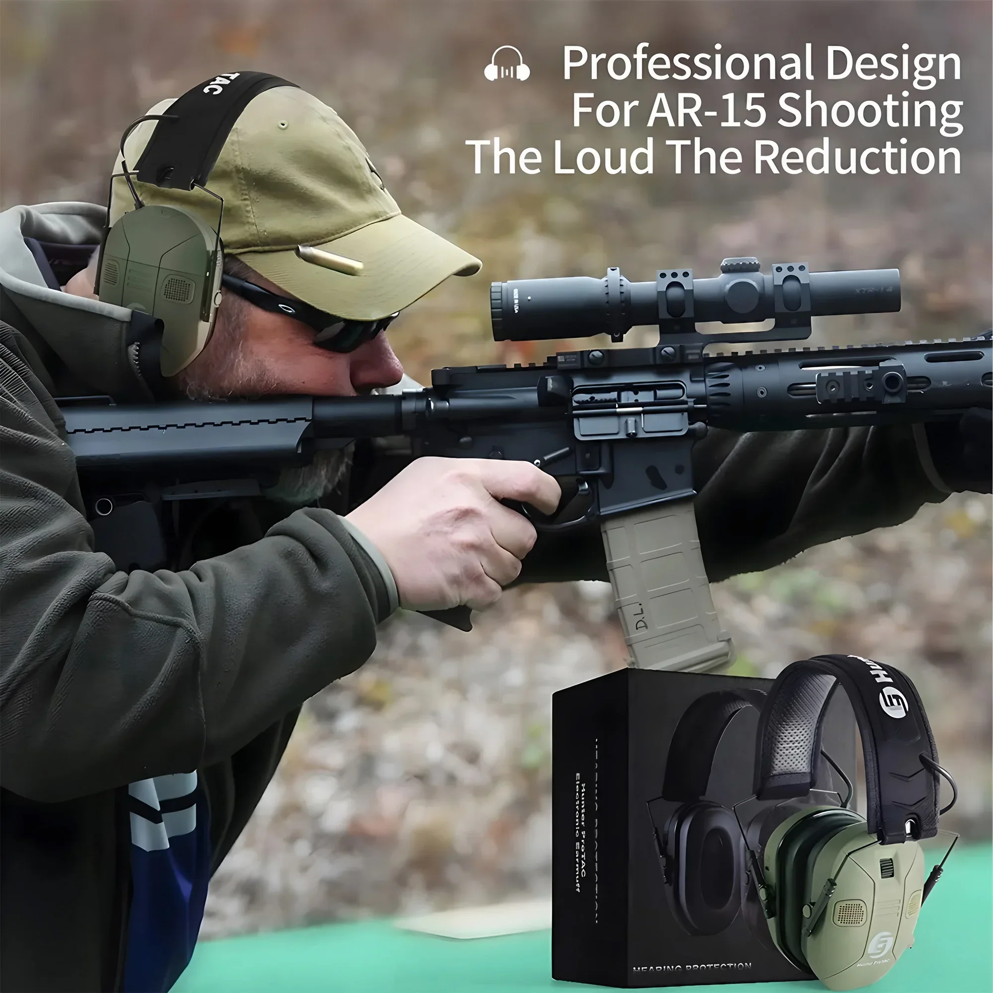 Foldable Tactical Hearing Prot – обзор и цена Earmuffs Foldable