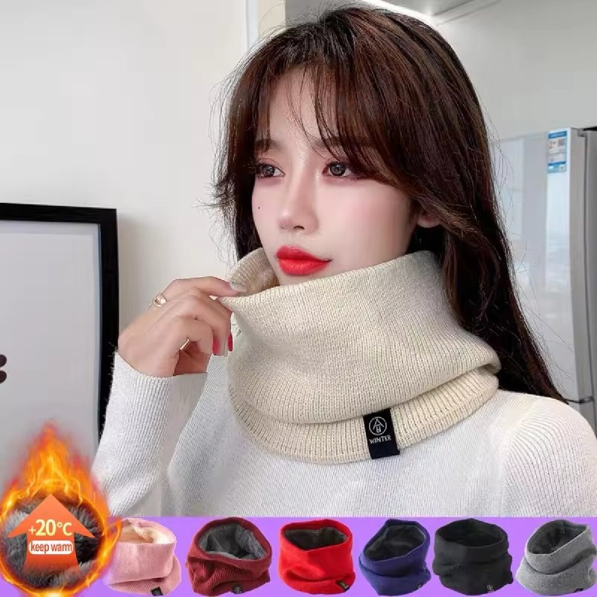 Solid Winter Plush Muffler Woo – обзор и цена Winter Headband Fleece