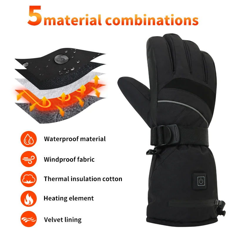 USB Rechargeable Heated Motorc – обзор и цена Touch Screen Gloves