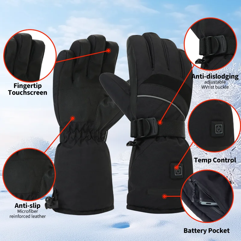 USB Rechargeable Heated Motorc – обзор и цена Touch Screen Gloves